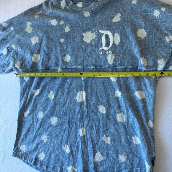 Disneyland Resort Spirit Jersey Blue Acid Wash Polka Dot Size Large Adult - Picture 8 of 12